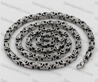Retro Black Inside Steel Necklace KJN150620