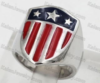 USA Flag Shield Ring KJR350725