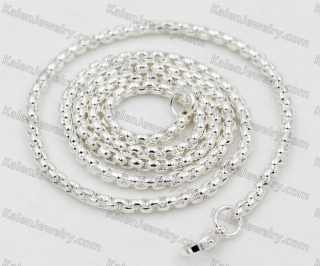 Silver Plated Steel Necklace KJN10-0203
