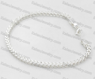 Silver Plating Stainless Steel Bracelet KJB000003