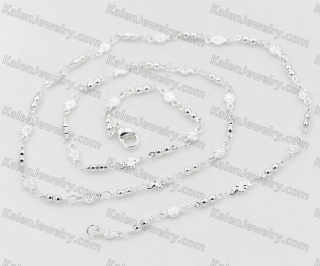 Silver Plating Stainless Steel Necklace KJN000223