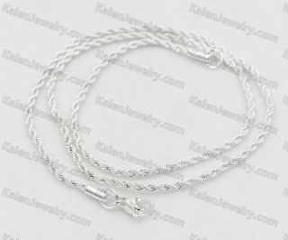 Silver Plating Stainless Steel Necklace KJN000231