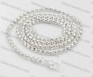 Silver Plating Stainless Steel Necklace KJN000233