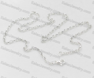 Silver Plating Stainless Steel Necklace KJN000234