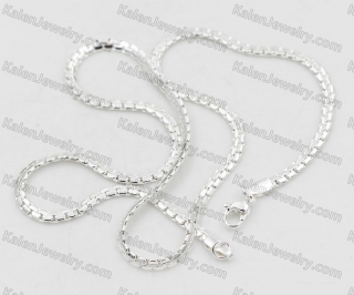 Silver Plating Stainless Steel Necklace KJN000235