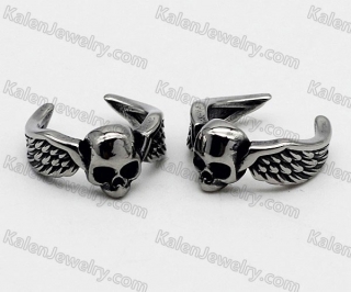wings skull ear cuffs earings KJE69-0256