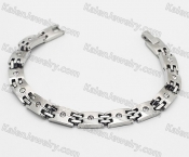 steel bracelet with black magnet KJB220176