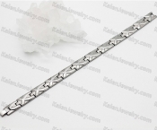 steel bracelet with black magnet KJB220183