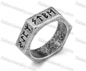 antique black plating Viking Script ring KJRA00022