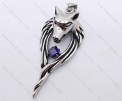 Stainless Steel Wolf Pendant KJP170003