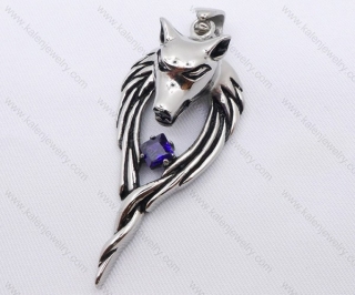 Stainless Steel Wolf Pendant KJP170003