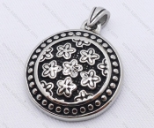 Stainless Steel Bauhinia Round Pendant KJP170006