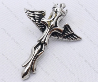 Stainless Steel Wing Cross Pendant KJP170028