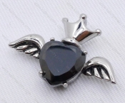 Stainless Steel Black Zircon Cupid Pendant KJP170046