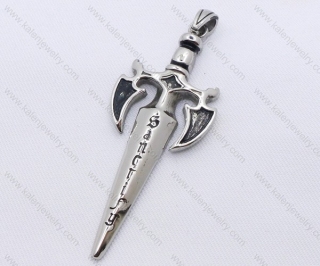 Stainless Steel Evil Sword Pendant KJP170060