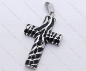 Stainless Steel Epoxy Cross Pendant KJP170072