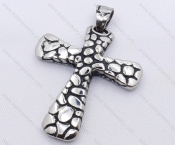 Stainless Steel Shells Texture Cross Pendant KJP170073