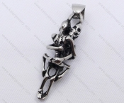 Stainless Steel Wonderful Action Skull Pendant KJP170112