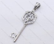 Stainless Steel Casting Hollow Key Pendant KJP170122