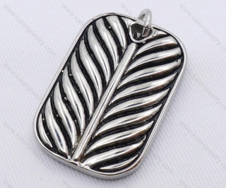 Stainless Steel Suqare Palm-leaf Pendant KJP170123