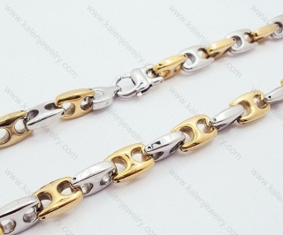 Assorted Silver and Gold plating Stainless Steel Stamping Men's Big Necklaces - KJN200034
