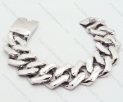 Stainless Steel Casting Men Big & Heavy 316L Square Link Bracelet - KJB200028