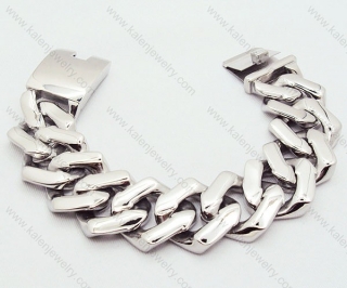 Stainless Steel Casting Men Big & Heavy 316L Square Link Bracelet - KJB200028
