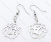 Stainless Steel Cutting Flower Earrings