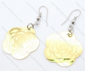 Stainless Steel Cutting Flower Earrings