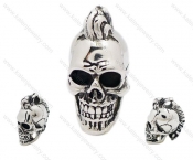 Stainless Steel Casting Solid Three-dimensional/ tridimensional Skull Pendants - KJP010039