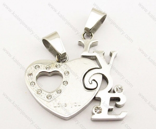 Stainless Steel Couple Pendants - KJP050969