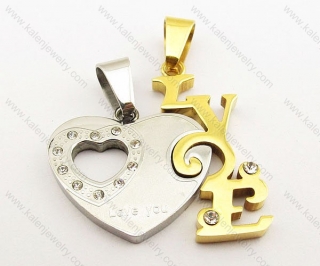 Stainless Steel Couple Pendants - KJP050972