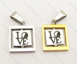 Stainless Steel Couple Pendants - KJP050987