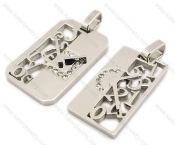 Stainless Steel Couple Pendants - KJP140013