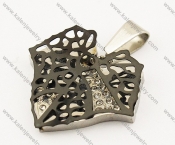 Stainless Steel Black Plating Pumpkin Leaves Pendant - KJP140040