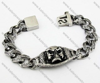 Stainless Steel Skull Bracelet For Biker - KJB170019