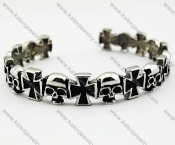 Vintage Stainless Steel Casting Skull & Maltese Bracelets - KJB170033