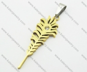 Stainless Steel Peacock Feathers Pendants - KJP140115