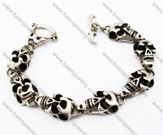 Biker Stainless Steel Skull Bracelet For Men - KJB170038