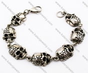 Biker Stainless Steel Skull Bracelet Wholesale - KJB170045