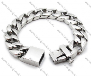 Big & Heavy 316L Stainless Steel Biker Bracelet - KJB200046