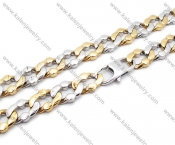 Stainless Steel Gold Plating Necklaces - KJN200038