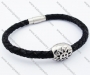 Stainless Steel Leather Bracelets - KJB050222<b style='color:red'> (Unavailable Item, Please remove it)</b>