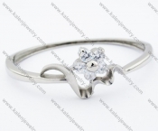 Inlay Zircon Stones Flower Bangle - KJB200088