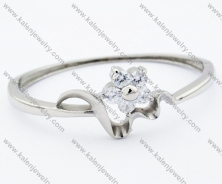 Inlay Zircon Stones Flower Bangle - KJB200088