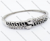 Stainless Steel Zircon Stones Bangle - KJB200091