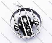 Stainless Steel Imprisoned Skull Pendant - KJP300001