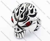 Stainless Steel Extraterrestrial Intelligence Skull Ring - KJR300003