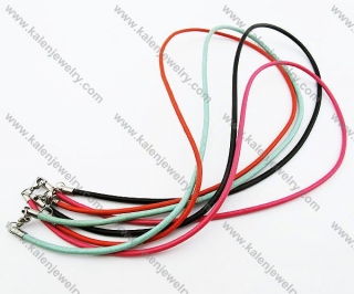 Leather Necklaces with Steel Accessories - KJN050023