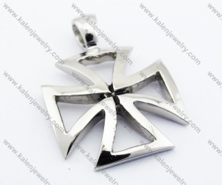 Stainless Steel Hollow German WWII Iron Cross Pendant - KJP010078